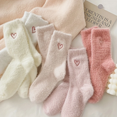 Fluffy Heart Socks